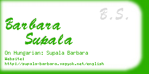 barbara supala business card